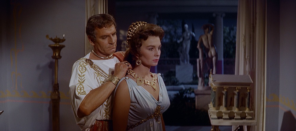 Jean Simmons y Laurence Olivier. (Espartaco. Bryna Productions, Universal Pictures. 1960.)