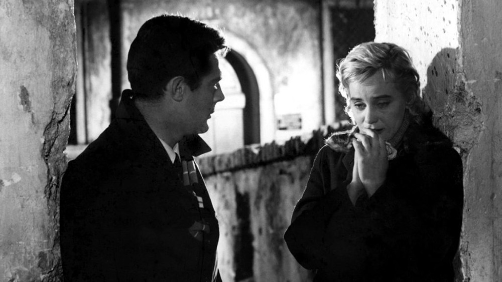 Maria Schell y Marcello Mastroianni. (Noches Blancas. Vides Cinematografica, Intermondia Films, Cinematográficas Cinematografica Associati. 1957.)