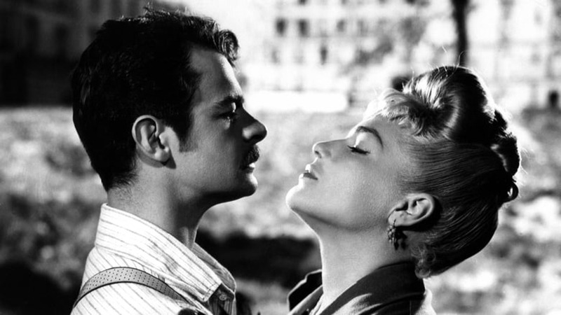 Simone Signoret y Serge Reggiani. (Casque d'or. Speva, Paris-Films Productions. 1952.)